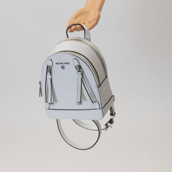 Michael Michael Kors Brooklyn Mini Leather Backpack White (Pre-owned) - Picture 2 of 4